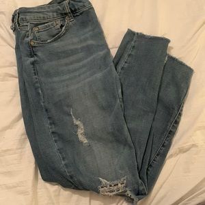 Slightly ripped jeans